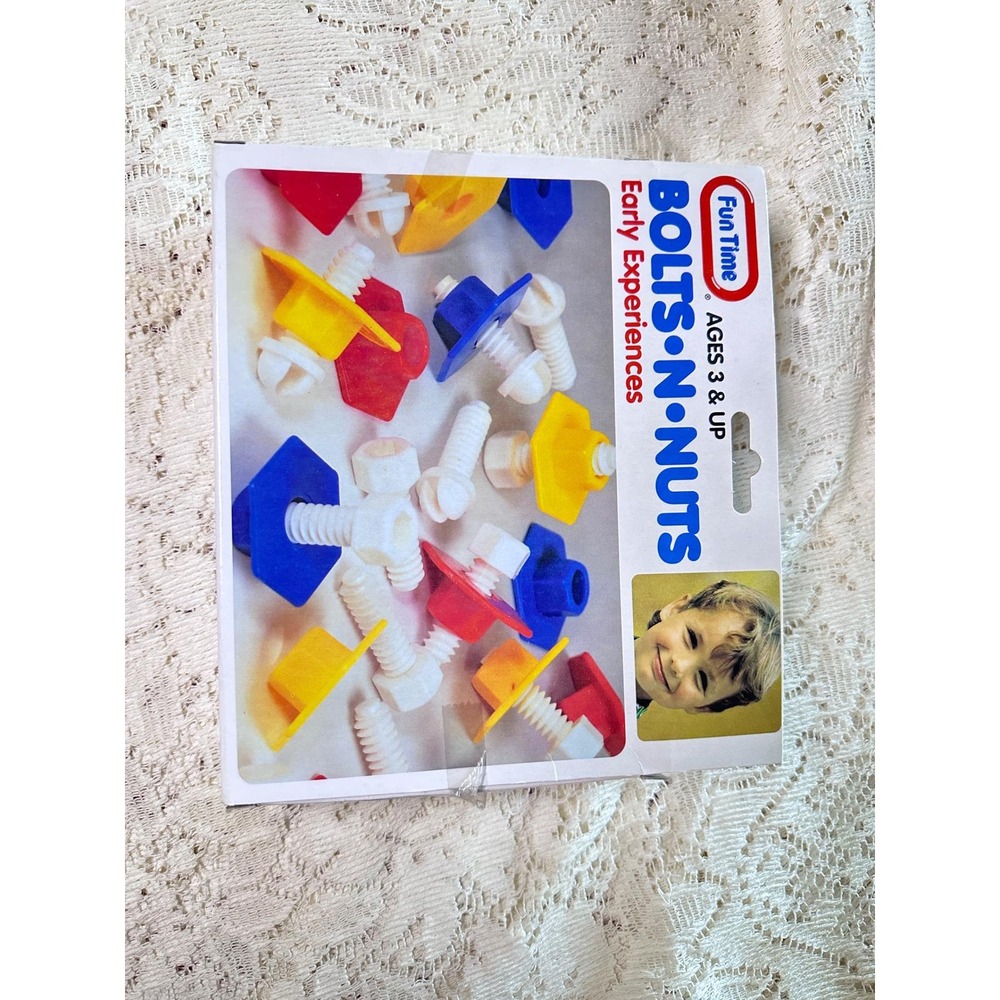 Vintage Fun Time Bolts Nuts Toy Set Preschool Learning Motor Skills - Picture 5 of 7